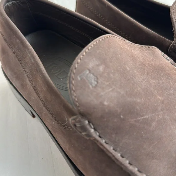 Tod’s Sueded loafers.